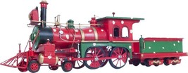 Model Train Transportation Christmas Red Tin Handmade Hand-Crafted - £204.00 GBP