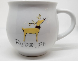 Pottery barn REINDEER Coffee Cup Mug Oversize Cute! - £15.97 GBP
