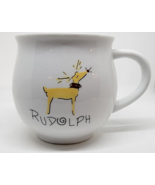 Pottery barn REINDEER Coffee Cup Mug Oversize Cute! - £15.68 GBP