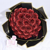 Mothers Day Gifts for Mom Wife, Glitter Roses Bouquet, DIY Fake Glitter Flowers - £32.99 GBP