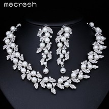 Mecresh Simulated  Bridal Jewelry Sets  Gold-Color Necklace Set Wedding Jewelry  - £43.80 GBP
