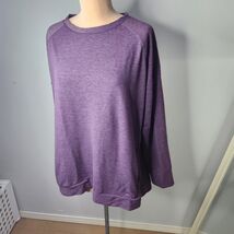 Cuddl Duds Comfort Wear Tunic Crewneck Sweatshirt Purple with Pockets Th... - $9.01