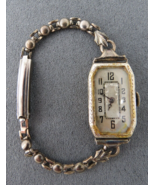 Antique Wrist Watch 12k Gold Filled Sterling Silver Base Patent # Rectan... - $1,693.32 MXN