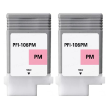 2x Compatible Canon iPF6300 Photo Magenta Ink Cartridge For 6626B001AA PFI-106PM - $113.99