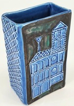 Alessio Tasca Blue &amp; White Ceramic Vase Raymor Italy Glaze Tile Art Sculpture - £354.74 GBP