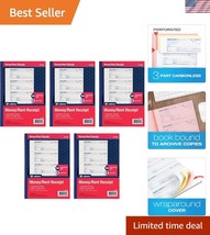 Customizable Cash Transaction Receipt Books - 100 Sequent Receipts, 5-Pack - $64.49