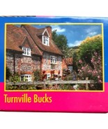 Jigsaw Puzzle Turnville Buck Brick House Flowers 1000 Pieces Encore 10-3... - $13.04