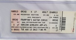 Peter Frampton&#39;s Guitar Circus - Original 2013 Unused Whole Full Concert Ticket - £11.86 GBP
