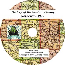1917 History &amp; Genealogy of Richardson County Nebraska - £4.57 GBP