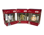 Lot of 3 Star Wars Hallmark Christmas Tree Ornaments: Yoda, BB-8, and R2... - $23.84