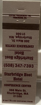Sturbridge Host Hotel Conference Center Matchbook Cover - $5.21