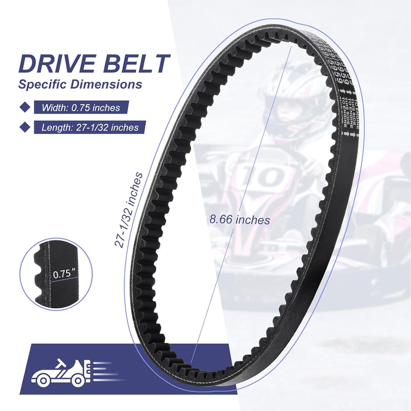 Go Kart Drive Belt, 3PCS Drive Belts, Cheimaxy 30 Series Torque Converter Belt f Item image 2