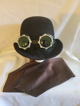 Steampunk Brown Derby with goggles.  - £10.18 GBP