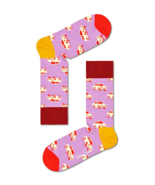 Happy Socks Pink Car Unisex Premium Cotton Socks 1 Pair Size 7-11 - £11.90 GBP