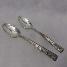 Silver Belle Table Serving Spoons 2 Silver Plated 1940 International Silver - £11.94 GBP