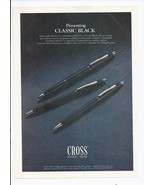 Cross Classic Black Pen Print Ad 8.5&quot; x 11&quot; - $19.02