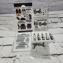 Clear Rubber Stamps Lot of 5 Sets Journaling Scrapbooking Girly  - £19.43 GBP