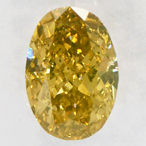 Oval Diamond Natural Fancy Brown Yellow Loose 0.44 Carat VS2 IGI Certificate - £429.73 GBP