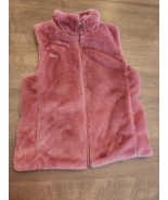 J Crew Womens Small Pink Top Vest Sleeveless Fur Fleece Pockets Zip Lined - $18.00