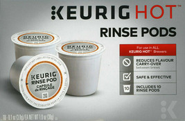 Keurig Hot Rinse Pods 10 to 40 K cups Reduce Flavor Carry-Over Between Brews - £17.10 GBP+