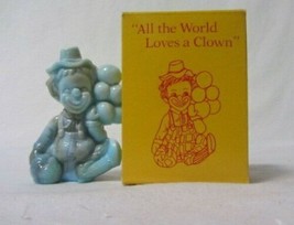 Mosser Glass Blue Slag Balloon Clown &quot;Niki&quot; Figurine Mib - £8.37 GBP