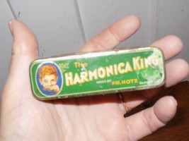 Vintage The Harmonica King FR Hotz Empty Tin - $34.65