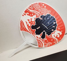 Japanese Hand Fan - Plastic handle/frame - Non-folding - YC - $16.48