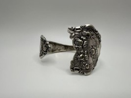 Antique Silverplate Flower Spoon Cuff Bracelet 2.5” - £63.30 GBP