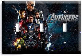 The Avengers Ironman Thor Super Power Hulk Triple Light Switch Wall Plate Cover - £21.52 GBP