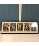 Vintage Cherub Angels SALLY name framed picture frame 24” x  9” room decor - $62.08 CAD