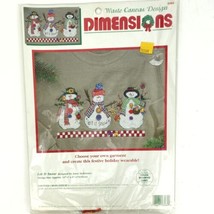 Let it Snow Snowman Waste Canvas Counted Cross Stitch Kit by Dimensions 8484 - £9.17 GBP