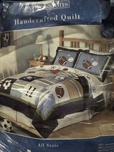 Kids Expressions 2pc Twin Quilt/Sham All State Multicolor Handmade Brand... - $138.32