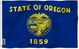 Anley Fly Breeze 3x5 Foot Oregon State Flag - Oregon OR Flags Polyester - £6.32 GBP