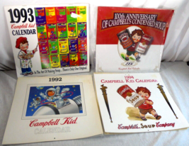 Lot of 4 Vintage Campbell’s Soup 1992-1997 Campbell Kid Calendars - $259.22 MXN