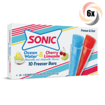 6x Packs Sonic Ocean Water & Cherry Limeade Freezer Bars | 10 Per Pack  | 1oz - £19.69 GBP