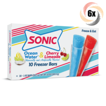 6x Packs Sonic Ocean Water & Cherry Limeade Freezer Bars | 10 Per Pack  | 1oz - $24.99