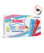 6x Packs Sonic Ocean Water &amp; Cherry Limeade Freezer Bars | 10 Per Pack  ... - £19.65 GBP