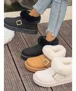 Fur-Lined Buckle Winter Ankle Boots - €35,60 EUR