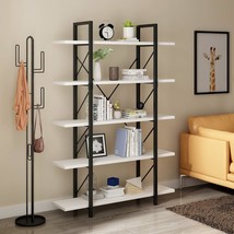 Yitahome 5 Tier Bookshelf, Freestanding 5 Shelf Bookcases And, White - $170.93