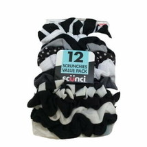 12pk Scunci Original Hair Scrunchies Soft Stretchy Stylish Womens Hair Ties - $16.83