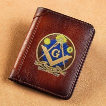  Wallet Masonic Sun Face Faith Hope Charity  Printing Standard Short Purse BK145 - £62.89 GBP