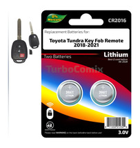 KEY FOB REMOTE Batteries (2) for 2018-2021 TOYOTA TUNDRA REPLACEMENT, FR... - £3.85 GBP