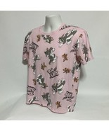 Tom and Jerry Pink T Shirt Size XL Classic TV Show Cartoon Crop Top Allo... - £10.49 GBP