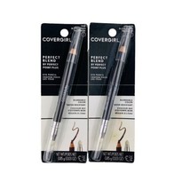 2 x CoverGirl Perfect Blend Eye Pencil Water Resistant Eyeliner 110 BLACK BROWN - £7.80 GBP