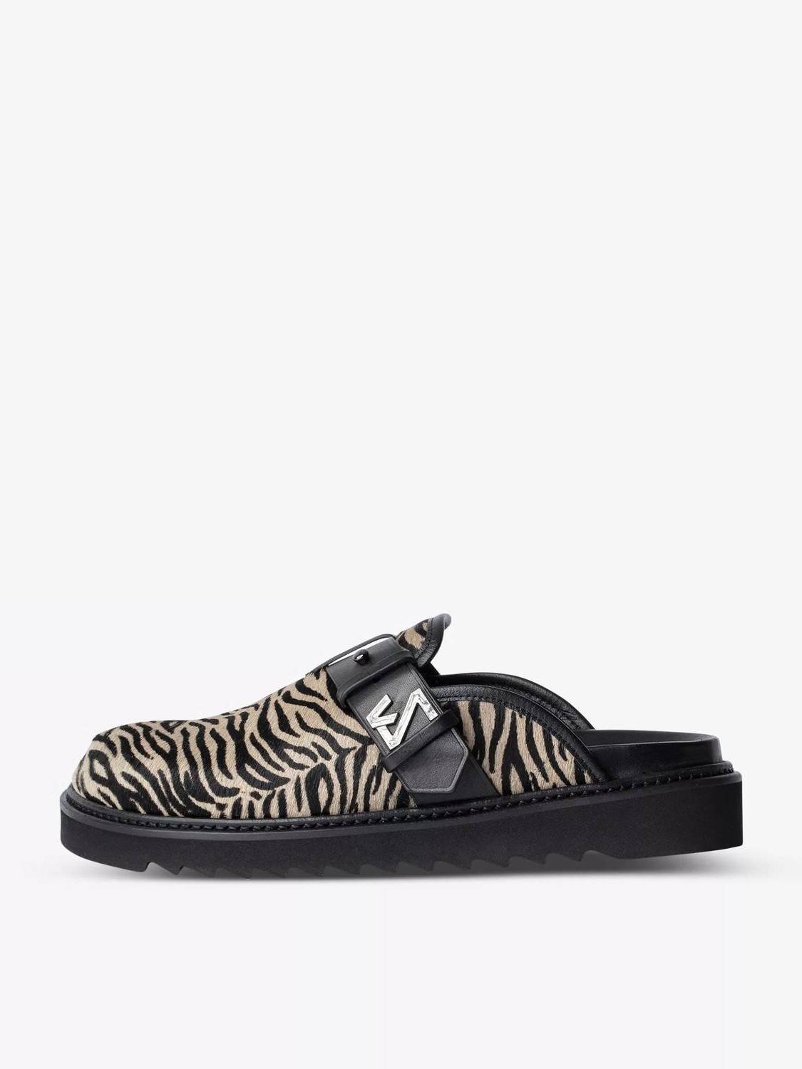 Zadig &amp; Voltaire Women&#39;s Alpha Zebra-Print Leather Mules Taupe - $300.00