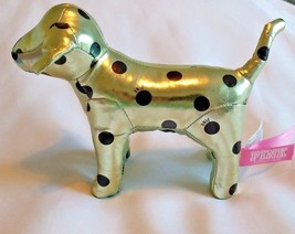 Victorias Secret Pink Dog Spots Metallic Gold Polka Dots Black Vs - £11.95 GBP