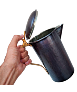 %100 Copper 1.5qt Jug Pitcher Carafe Decanter Handmade Hammered Old Copp... - $1,680.66 MXN