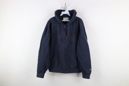 Vtg Champion Mens Large Faded University of Toledo Half Zip Hoodie Sweatshirt - £47.16 GBP