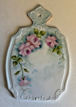 Floral Porcelain Cheese Cutting Board Hand Painted by N. Sterling 2018 - $34.05 CAD