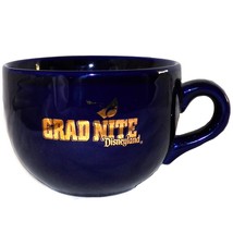 Disneyland Grad Night Cobalt Blue 22K Gold Trim Giant Venti 20oz Coffee Soup Mug - £31.85 GBP